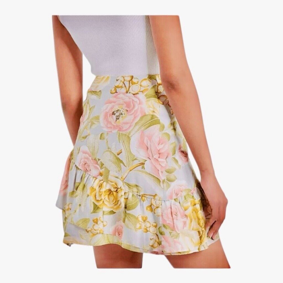 NWT Set Outfit 2 Piece Floral Ruffle Peplum Top and Skirt Matching Lot 4 Medium - Picture 4 of 8